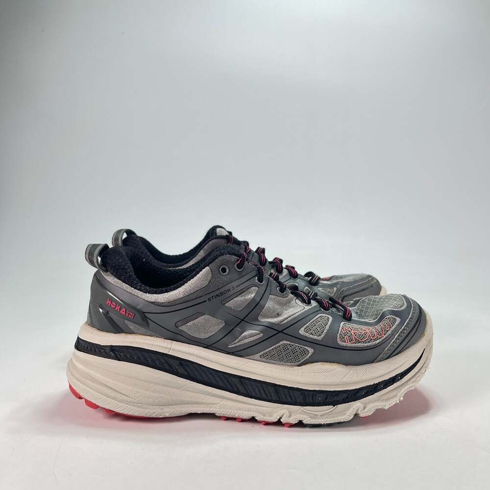 Hoka One One Stinson 3 ATR Grey Pink Running Shoes Women Size 6.5